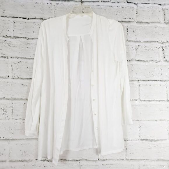Eileen Fisher Sweaters - Eileen Fisher tencel open front cardigan white